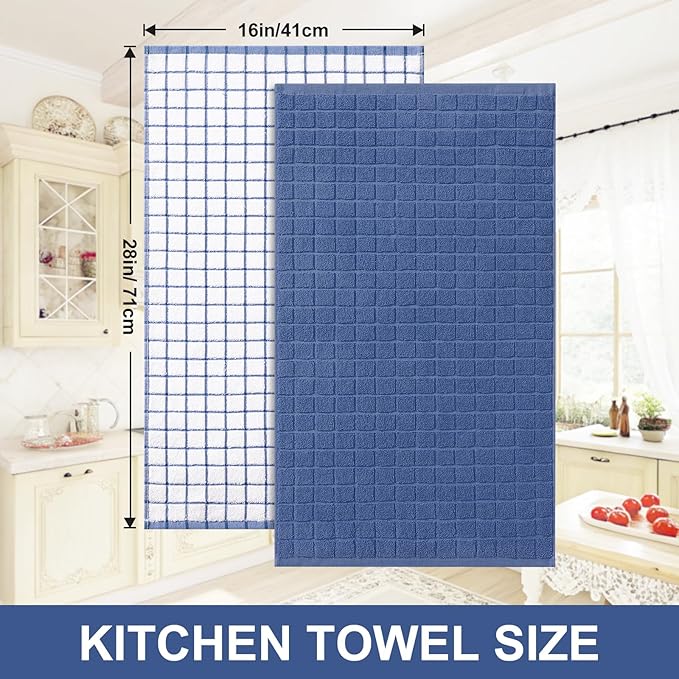 Homaxy Premium Cotton Kitchen Towels 16"x 28", Large Natural Ring Spun 390 GSM - Image 5
