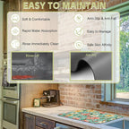 Dish Drying Mat Spring Flower Kitchen Mat 16"x24" Bsorbent Coffee Maker Mat - Image 6