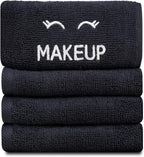 White Classic Bleach Safe Black Makeup Washcloths - Image 8