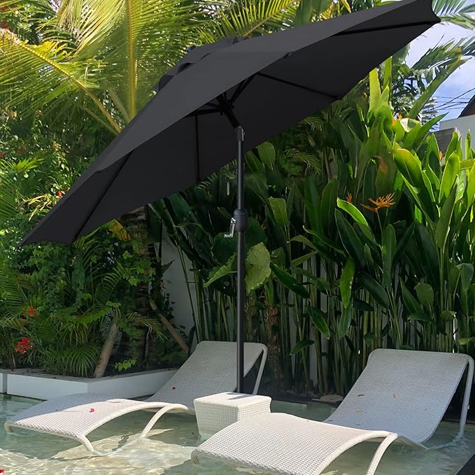Sunnyglade 9' Patio Umbrella Outdoor Table Umbrella with 8 Sturdy Ribs - Image 6