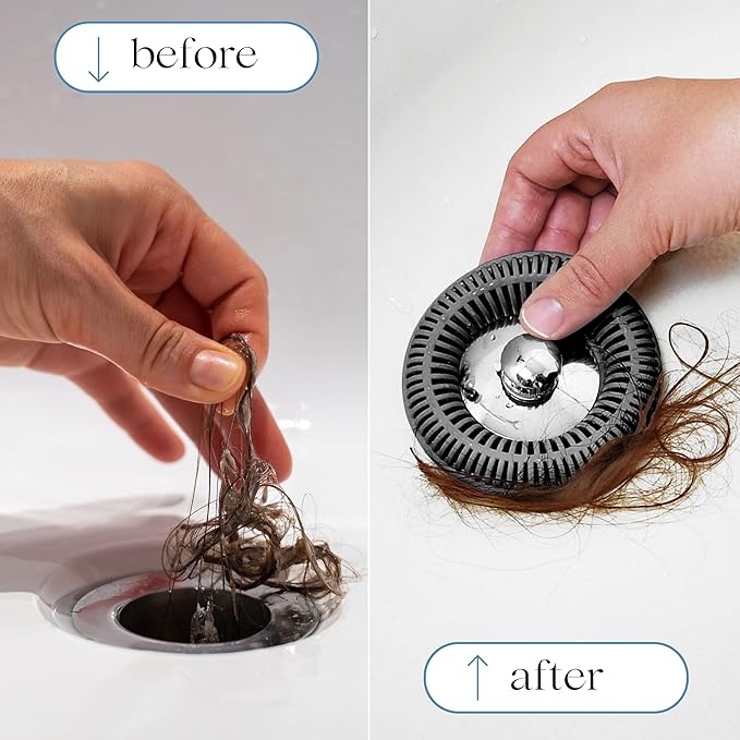Hair Catcher for Shower Drain & Bathtub – TubRing Pop-Up Drain Protector & - Image 5