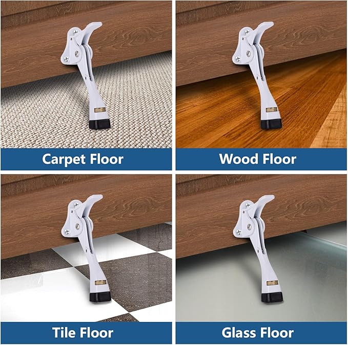 Gotega Door Stopper, 2 Packs Kickdown Door Stop - Image 3