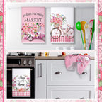 Geyoga 6 Pcs Spring Floral Kitchen Towels Flamingo Dish Hand Towels Sunflower - Image 4