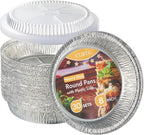 CURTA 8" Round Aluminum Foil Pans by CURTA