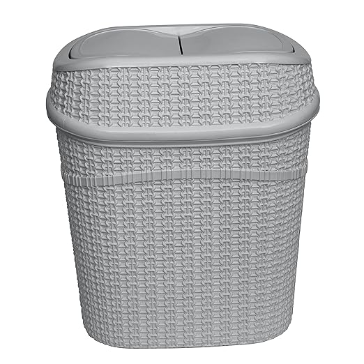 Bath Bliss 9.5 Liter Swing Top Waste Bin Sailor Knot Trash Can | Dimensions: - Image 2