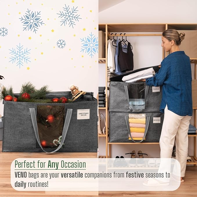 VENO 6 Pack Moving Bags, Comforter and Blanket Storage Bags - Image 8