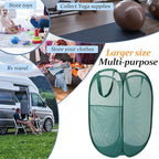 Upgraded 100L Extra Large Collapsible Laundry Baskets, 2 Pack XL Mesh Pop Up - Image 4