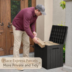 Flamaker 2 Pack Deck Box 31 Gallon Waterproof Resin Storage Box with Lid Indoor Outdoor Delivery Box Storage Bin for Patio Cushions (Black) - Image 6