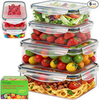 6 Pack Large Food Storage Containers by ForestBreathing