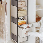 YOUDENOVA Hanging Closet Organizer, 5 Tier Hanging Closet Shelves - Image 5