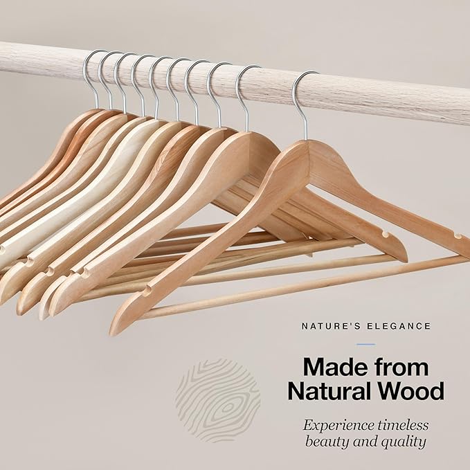 Premium Wooden Hangers 20 Pack - Image 4