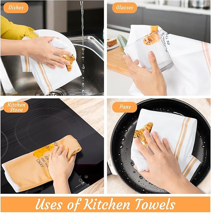 R HORSE Golden Retriever Kitchen Dish Towels - Image 5