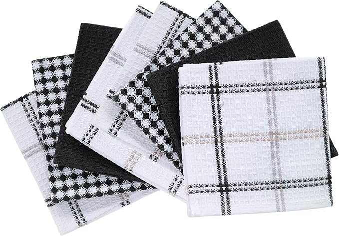 T-Fal Premium Waffle Dish Cloths, Super Soft Long Lasting 100% Cotton Flat - Image 2