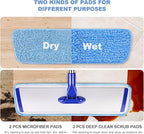 18" Professional Microfiber Mop Floor Cleaning System, Flat Mop - Image 2