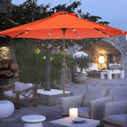 Blissun 9 ft Solar Umbrella, 32 LED Lighted Patio Umbrella, Table Market Umbrella, Outdoor Umbrella for Garden, Deck, Backyard, Pool and Beach (Orange) - Image 7