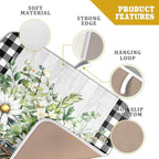 Spring White Daisy Flowers Dish Drying Mat - Image 4