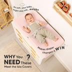 2-Pack Baby Changing Pad Cover for Girl, Boy - Image 2