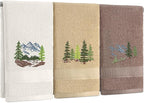 3 Pcs Mountain Hand Towels Farmhouse Decorative Bathroom Towels Set 13.3 x by Unknown
