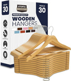 Utopia Home Premium Wooden Hangers 30 Pack by UTOPIAHOME