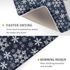 Christmas Dish Drying Mat for Kitchen Counter 24x18 Inch Xmas Snowflake Drying - Image 5