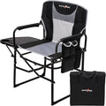 SUNNYFEEL Camping Directors Chair, Heavy Duty,Oversized Portable Folding Chair with Side Table, Pocket for Beach, Fishing,Trip,Picnic,Lawn,Concert Outdoor Foldable Camp Chairs by SunnyFeelCamping