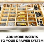 SpaceAid Bamboo Drawer Dividers Inserts, 3 Sizes, 9 Pack - Image 4