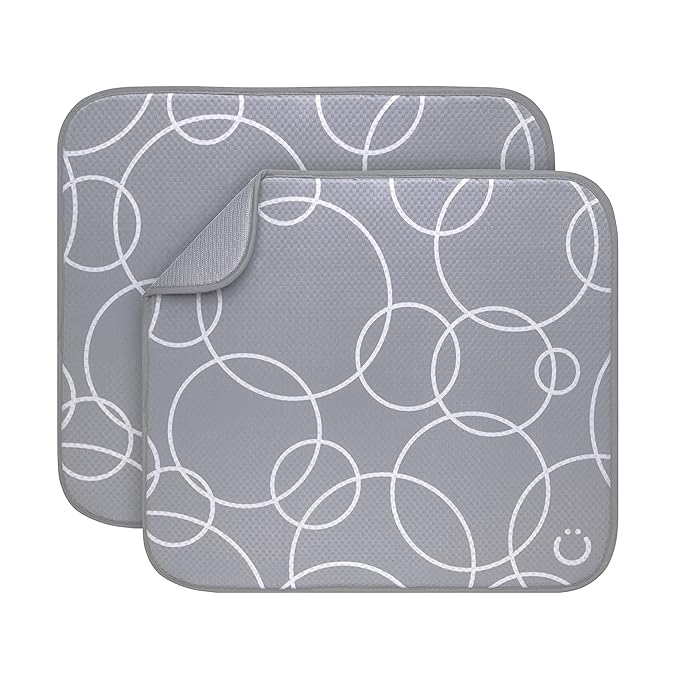 Ubbi Microfiber Dish Drying Mat, Baby Bottle Drying Mat, Kitchen Counter Dish by Ubbi