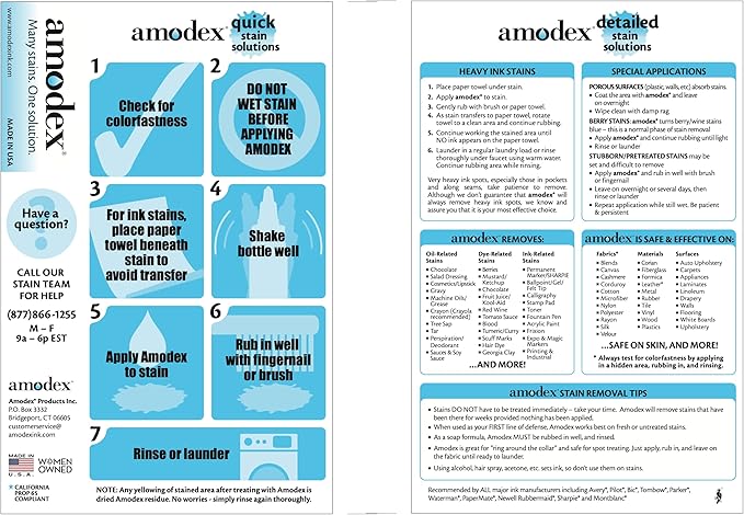 Amodex Ink & Spot Remover for Clothes, Leather and Skin - Image 7