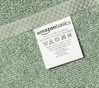 Amazon basics cotton washcloths, Lightweight quick-dry, seafoam green - Image 4