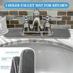 2 Pcs Faucet Mat for Kitchen Sink Splash Guard for Kitchen Sink Faucet Dish - Image 5