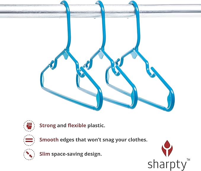 Sharpty Kids Plastic Hangers, Children's Hangers - Image 3