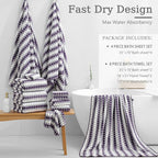 4 Piece Extra Large Bath Towel Set Oversized Bath Sheet 35"x70" Bathroom Towel - Image 4