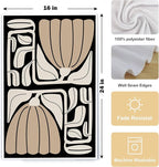 Abstract Boho Neutral Taupe and Beige Floral Kitchen Towels Set of 2, Retro 70s - Image 5