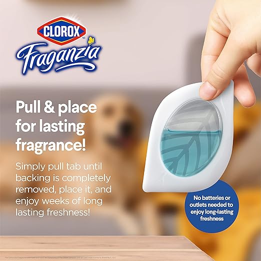 Clorox Fraganzia Small Room Air Freshener in Fresh Ocean Breeze, 2ct | Peel & - Image 3