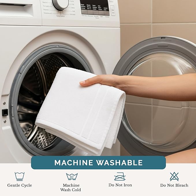 Casa Platino White Washcloths 6 Pack - Image 7