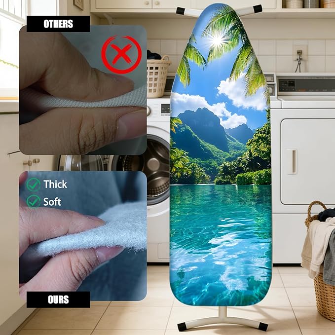 Nuxovilar Ironing Board Cover Needle Cotton 15x54 Inches | Ironing Board Cover - Image 4
