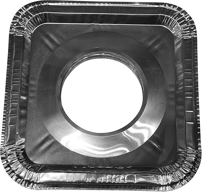 Aluminum Foil Square Gas Burner Disposable Heavy Thick Quality Bib Liners by CAVALIER