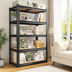 Set of 2 Storage Shelves 5 Tier Garage Shelving Heavy Duty Metal Shelving 2020LBS Adjustable Metal Shelf 59.8" H Pantry Shelf for Garage Pantry Closet Kitchen Basement 28"W x 12"D x 59.8"H,2 Pack - Image 5