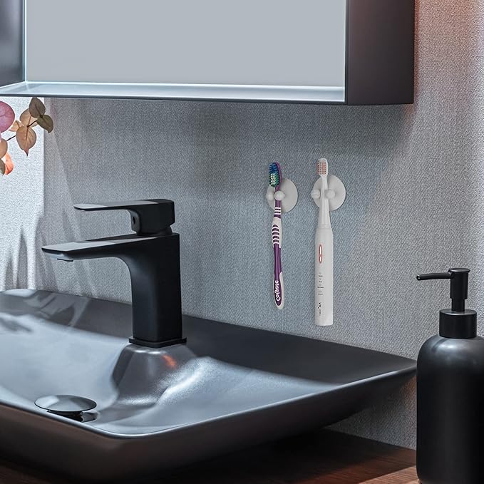 4 PCS Suction Cup Toothbrush Holder - Image 6