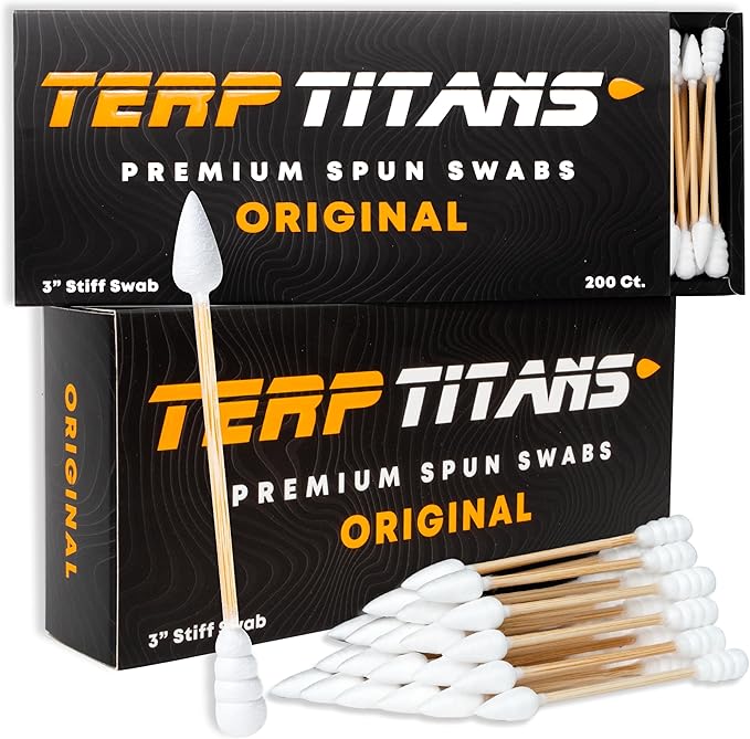 TerpTitans Original – Bamboo Cotton Swabs | Dual-Tip: Spiral by Hygenix