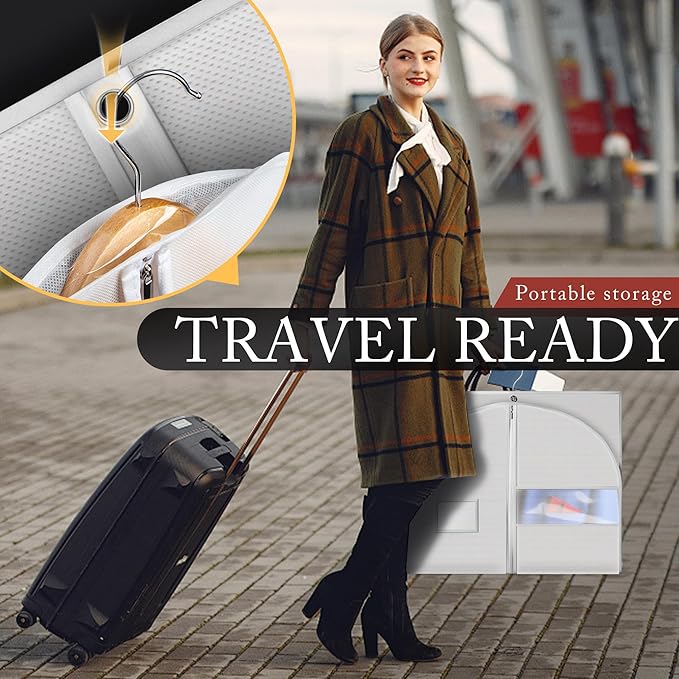 40-inch Suit Bag Garment Bag for Travel and Storage, Garment Bags for Hanging - Image 3