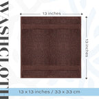 White Classic Luxury Cotton Washcloths 13x13 Inch - Image 4