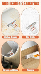 Self-Squeeze Mini Mop & Crevice Brush Set, Cleaning Tool - Image 4