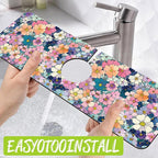 Sink Faucet Absorbing Mat Cute Flowers Sink Splash Guard Drying Mat - Image 4