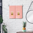 2 Pcs Party Like a Pineapple Hand Towels Coral Bathroom Decor 14x29 Inch - Image 5