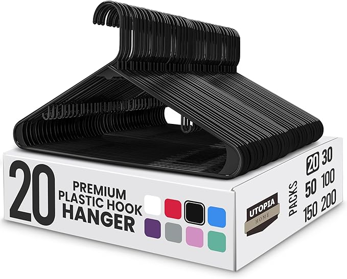 Utopia Home Plastic Hangers 20 Pack by UTOPIAHOME