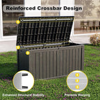 DRATO 180 Gallon Outdoor Storage Box, Large Waterproof Deck Box, Lockable Resin Storage Container with Reinforced Support for Patio Cushions, Garden Tools, UV-Resistant Outdoor Chest（Black，180 Gallon） - Image 4