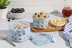 Ello Duraglass 2-Pack 2 Cup Reusable Glass Container Jar - Image 2