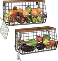 2-Tier Fruit Basket for Kitchen, Stackable wire basket by Choezon