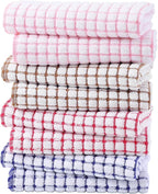 Kitinjoy Cotton 8 Pack Terry Kitchen Towels, 16 x 25 Inches Super Soft and by Kitinjoy